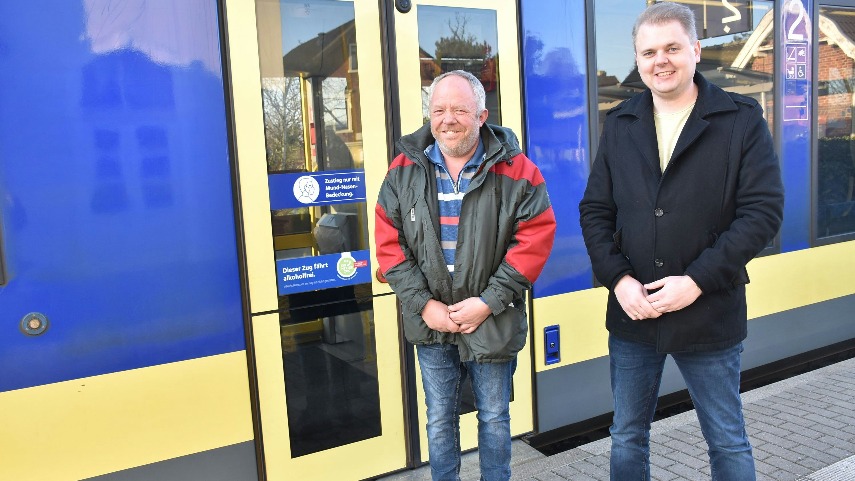 Mehr Sicherheit: Stefan Wehinghaus (links) und Tobias Lahrmann wollen einen verlässlicheren Zugverkehr. Foto: Lammert