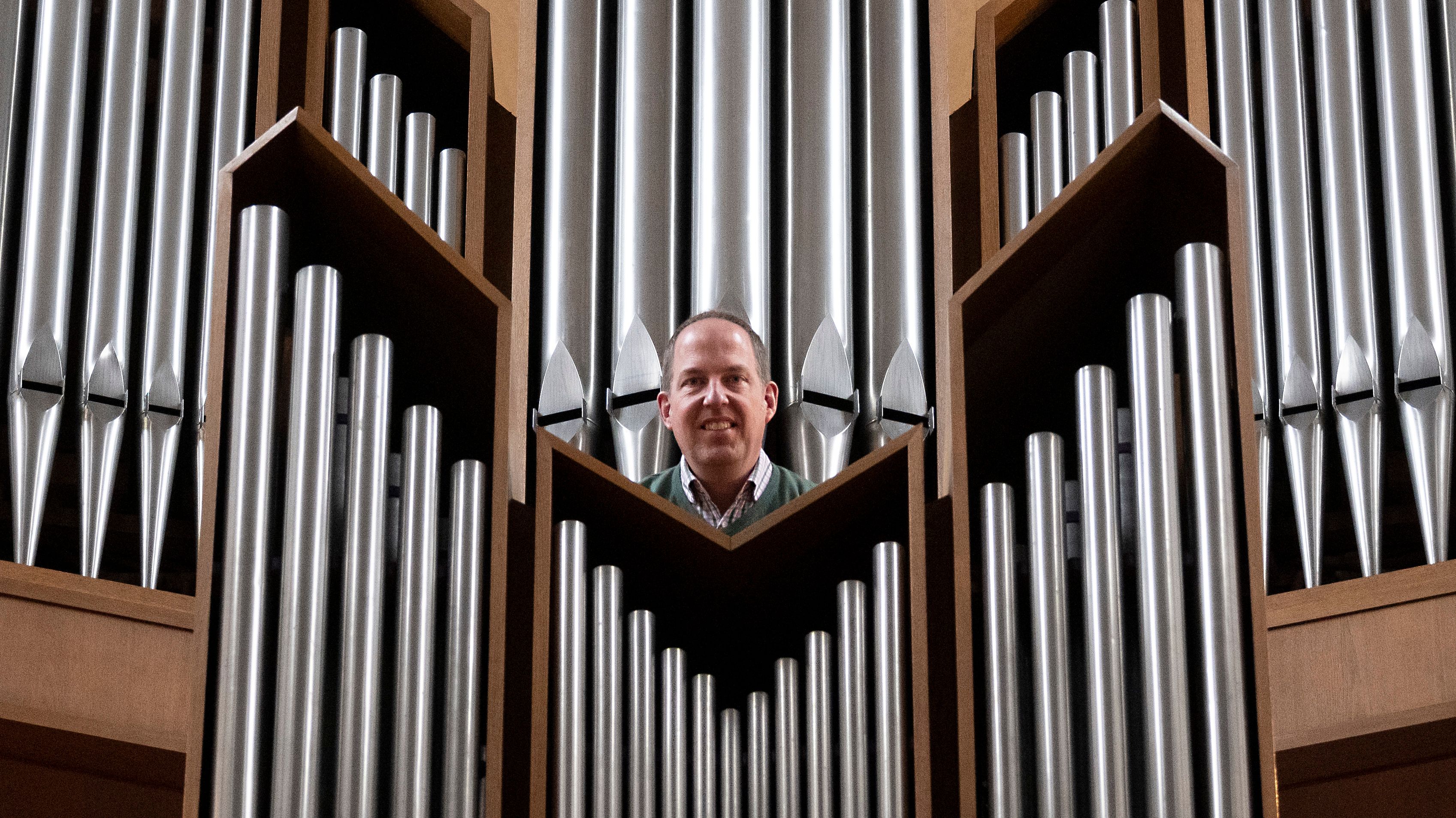 In seinem Element: Thorsten Meyer hat schon als Teenager an der Orgel gesessen. Foto: Thomas Vorwerk
