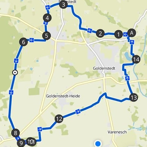 Hier gehts lang: Die 22-km-Strecke für Tourenräder. Foto: Fortuna Einen