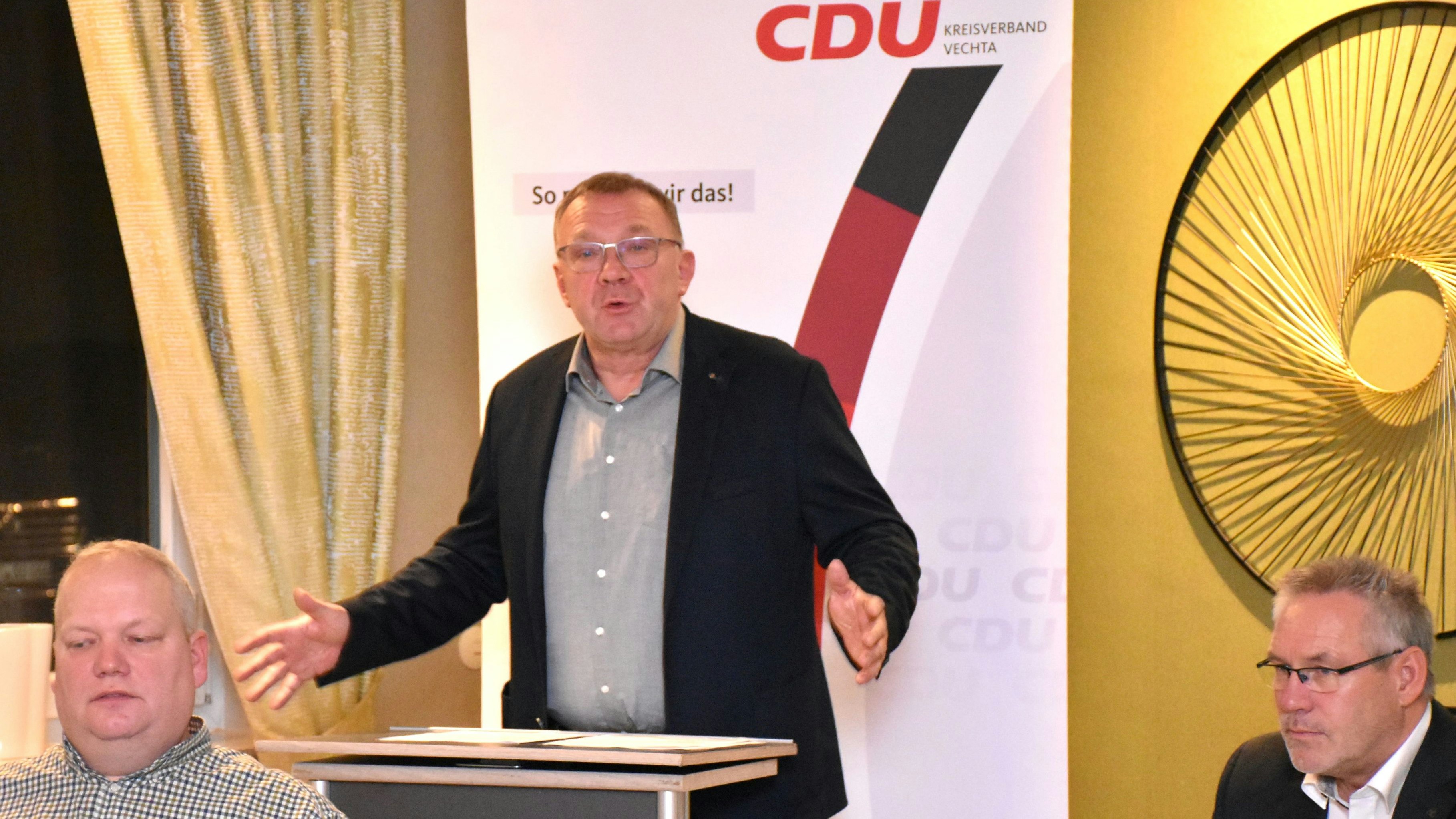 Ein Mann der klaren Worte: Udo Schlarmann, Chef des CDU-Gemeindeverbandes. Foto: Böckmann