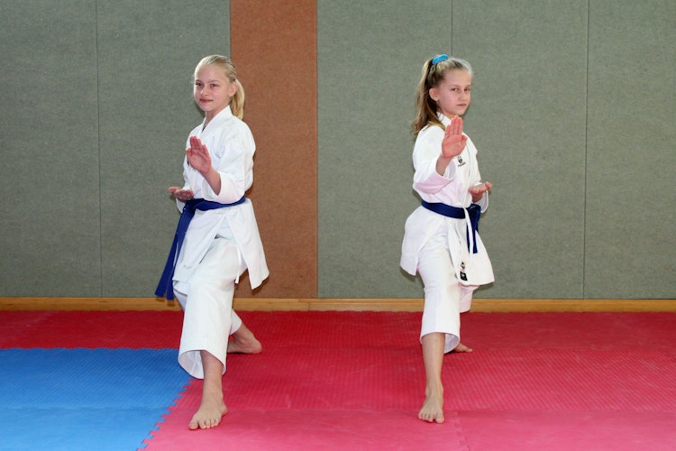 Stolze Leistung: Stella (links) und Laetizia Längerer wurden in den Talentkader Kata 2022 des Deutschen Karate Verbandes aufgenommen.  Foto: Högemann