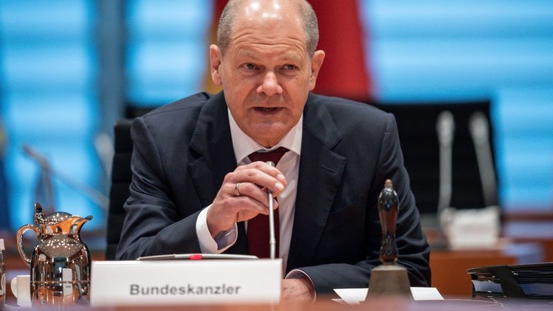 Bundeskanzler Olaf Scholz (SPD) bei einer Sitzung in Berlin. Foto: dpa/Kappeler
