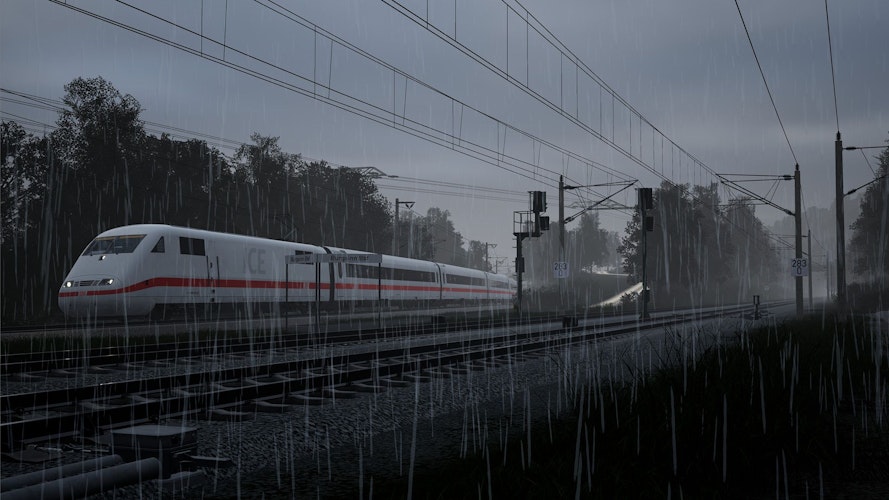 ICE-Durchfahrt: Train Sim World 3“ legt den Fokus auf exakte Simulation. Foto: Dovetail Gamesdpa-tmn 